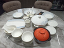 漢御鑫中式風(fēng)喬遷之喜碗盤(pán)餐具整套簡(jiǎn)約高檔景德鎮陶瓷碗碟套裝家用禮物 【皮箱送禮】70件丨高檔錦盒裝 曬單實(shí)拍圖