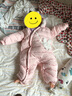 戴維貝拉（DAVE＆BELLA）新生兒羽絨連體衣滿月寶寶爬服哈衣幼童衣服冬季新款外出服 淺粉色【現(xiàn)貨】 90cm （建議身高80-90cm） 曬單實拍圖