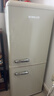 德姆勒（DEMULLER）復古冰箱小型大容量家用租房電冰箱 化妝品靜音強勁網(wǎng)紅冰箱冷藏冷凍節能 BCD-136芝士白【上冷藏下冷凍】 曬單實(shí)拍圖