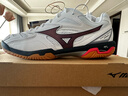 美津濃（MIZUNO）WAVE FANG PRO系列2男女專(zhuān)業(yè)羽毛球鞋減震防滑透氣室內綜合訓練鞋 白黑紅【穩定支撐】FANG PRO 41 =265mm 曬單實(shí)拍圖