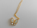 京東京造足金白貝蝶語(yǔ)鉆石項鏈蝴蝶項鏈黃金套鏈生日禮物送女友老婆 1.9g 曬單實(shí)拍圖