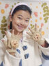 語(yǔ)嬉兒童2025庫洛米手套冬季保暖防凍男女童美甲DIY寶寶加厚五指手套 咖色卡皮巴拉 3-12歲 曬單實(shí)拍圖