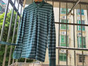 七匹狼長(cháng)袖T恤男純棉條紋POLO保羅衫男士秋季商務(wù)翻領(lǐng)打底衫男裝上衣Q 206(豆綠) 2XL 180/96A 曬單實(shí)拍圖