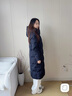 波司登25年冬鵝絨羽絨服女士寬松超長(cháng)款商務(wù)通勤加厚連帽立領(lǐng)外套 曬單實(shí)拍圖