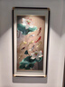 云鼎福新中式荷花九魚(yú)圖刺繡玄關(guān)裝飾畫(huà)蘇繡花開(kāi)富貴牡丹正對門(mén)走廊掛畫(huà) 《荷花九魚(yú)圖》精品蘇州刺繡 80x160cm 銅角圓弧鑲嵌實(shí)木框 曬單實(shí)拍圖