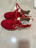 真美詩(shī)董潔同款小彩蛋透氣運動(dòng)休閑刺繡工藝復古德訓鞋女 紅色  39 曬單實(shí)拍圖