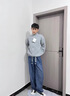 舉風(fēng)美式復古pu皮夾克男款春季短款立領(lǐng)機車(chē)服cleanfit哈靈頓工裝外套 米色 XL 曬單實(shí)拍圖