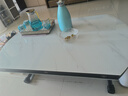 歐樂(lè )派可移動(dòng)升降茶幾餐桌兩用二合一體式可折疊客廳多功能公寓巖板玻璃 1.2米【雪山亮白/玻晶奢石】 曬單實(shí)拍圖