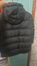 保姆鵝  兒童羽絨服寶寶中長(cháng)款護臉加厚鴨絨外套防風(fēng)保暖童裝冬裝 炭黑 140 曬單實(shí)拍圖