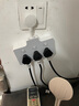 公牛（BULL）柔性轉換插頭/品字形一轉六插座/無(wú)線(xiàn)轉換/電源轉換器 6位分控開(kāi)關(guān) 晨霧白 Z97333 曬單實(shí)拍圖