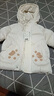 G.DUCKKIDS品牌童裝女童羽絨服中長(zhǎng)款兒童冬裝外套1-7歲女孩白鴨絨過(guò)年衣服4 米白 130 曬單實(shí)拍圖