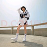 耐克空軍一號女子立體小胖勾運動(dòng)鞋透氣NIKE AIR FORCE 1 HF2014 100白/白/黑/金屬金 41 曬單實(shí)拍圖