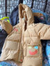 鴨鴨京東正品兒童羽絨服2025新款冬季男女童寶寶可愛(ài)時(shí)尚小童裝厚外套 姜黃色(雪人) 110 cm 曬單實(shí)拍圖