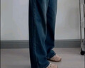 森馬（Semir）牛仔褲女抓毛闊腿褲舒適港風(fēng)冬季2025新款顯腿長(cháng)拖地褲ins潮 牛仔黃泥染80325 M 曬單實(shí)拍圖