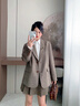 香影老錢(qián)風(fēng)咖色西裝外套女2025秋季新款含羊毛單排扣通勤正肩西服 咖色 S 155/80A/85-95斤 曬單實(shí)拍圖