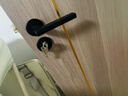 利德仕輕音門(mén)鎖室內臥室分體鎖黑色實(shí)木門(mén)把手通用房門(mén)鎖具 7008黑-（靜音分體鎖） 曬單實(shí)拍圖