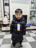 保姆鵝 兒童羽絨服保暖加厚防風(fēng)外套中長(cháng)款面包服簡(jiǎn)約防寒冬裝[NG2865] 炭黑 120 曬單實(shí)拍圖