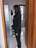 特洛曼黑色西裝套裝女職業(yè)裝正裝面試正裝大學生工作服西服外套兩件套 曬單實拍圖
