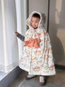 蒂樂(lè )嬰兒披風(fēng)長(cháng)款男女寶寶外出擋防風(fēng)斗篷兒童秋冬裝加厚防寒披肩 蘑法森林（100%純棉外層） 均碼 【適合0-8歲】 曬單實(shí)拍圖