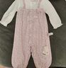 戴維貝拉（DAVE＆BELLA）初生嬰兒連體衣女寶寶衣服0-6個月新生兒外出服幼兒爬服秋季新款 粉底印花【現(xiàn)貨】 90cm （建議身高80-90cm） 曬單實(shí)拍圖