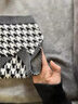 桑咻秋冬針織圍脖保暖護頸假領(lǐng)方便套頭脖套懶人圍巾男女通用三角巾 三角套頭圍脖-黑千鳥(niǎo)格 曬單實(shí)拍圖