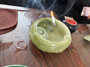 樂(lè )草煙灰缸防飛灰高端大氣上檔次藝術(shù)感顏值帶蓋級輕奢男車(chē)載辦公家用浮雕山巒-玉色款 曬單實(shí)拍圖