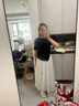 森馬（Semir）半身裙女松緊腰蛋糕裙百搭2025夏季肌理雪紡長(cháng)裙垂感107425120060 曬單實(shí)拍圖