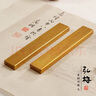 弘梅 黃銅對鎮鎮尺 鎮紙銅大號簡(jiǎn)約雙支裝文鎮毛筆架 文房四寶禮品把玩銅器擺件鎮尺子 曬單實(shí)拍圖