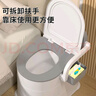 灝琦老人移動(dòng)式坐便器移動(dòng)馬桶坐便椅便攜式馬桶臥室用大便座椅臨時(shí) 硬墊+房間用（灰色） 曬單實(shí)拍圖