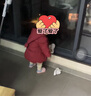 戴維貝拉（DAVE＆BELLA）白鴨絨兒童羽絨服保暖女童上衣冬裝圣誕加厚小童外套寶寶衣服 漿果紅【現(xiàn)貨】 100 cm（建議身高90-100cm） 曬單實(shí)拍圖