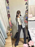 棠暖微喇叭褲女春秋季2025新款高個子加長版運動衛(wèi)褲顯瘦女士休閑褲子 高級灰常規(guī)款 M 95-110斤 曬單實拍圖