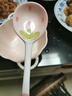 少女心草莓雙耳碗勺湯碗沙拉碗飯碗家用碗高顏值年輕人釉下彩餐具 草莓雙耳碗（1碗1勺） 曬單實(shí)拍圖