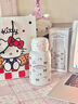 三麗鷗（SANRIO）兒童保溫杯316不銹鋼吸管水杯禮物雙飲男女學(xué)生上學(xué)水壺喝水杯子 hellokitty500ml（S禮盒裝） 曬單實(shí)拍圖