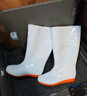 雙星八特 食品廠(chǎng)勞保雨鞋 耐磨防滑高筒雨靴水鞋工作衛生靴白色  43 曬單實(shí)拍圖