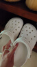 crocs卡駱馳貝雅洞洞鞋沙灘鞋|10126 白色-100 36/37(220mm)  曬單實(shí)拍圖