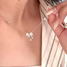 中國黃金 S925銀星芒蝴蝶結(jié)項(xiàng)鏈女2025新款鎖骨鏈吊墜實(shí)用生日禮物送女友 【浪漫玫瑰禮盒】*八倉發(fā)貨*當(dāng)/次日達(dá) 曬單實(shí)拍圖