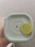 樂(lè )扣樂(lè )扣嬰兒輔食盒玻璃保鮮盒小寶寶冷凍儲存罐可蒸煮輔食杯豆綠方形 曬單實(shí)拍圖
