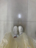達芙妮（DAPHNE）厚底小白鞋女2025秋季新款魔術(shù)貼大頭鞋休閑面包鞋軟底增高板鞋女 米白色【5.2cm厚底】 36 曬單實(shí)拍圖