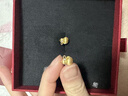 潮宏基 葫蘆足金耳釘黃金耳飾硬金金鉆工藝福祿生日禮物女 一對款（贈硅膠耳堵） 曬單實(shí)拍圖