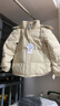 鴨鴨（YAYA）蓄熱短款羽絨服女2025年冬季新款時(shí)尚休閑寬松加厚保暖小個(gè)子外套 米色 S (建議90-110斤) 曬單實(shí)拍圖