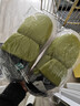 樸西暮春棉拖鞋女防滑外穿加絨保暖厚底防水包跟棉拖室內居家冬拖男 巖草綠 40-41 曬單實(shí)拍圖