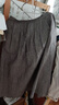 無印良品（MUJI）女式 漢麻棉輕便長裙 長半身裙女裙子 25年夏季女裝 BE1VBC5S 灰色條紋 L （165/70A） 曬單實拍圖