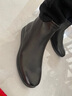 拔佳時(shí)裝靴女2024秋新款軟底舒適短筒靴AKG40DD4 黑色（羊皮） 37 曬單實(shí)拍圖