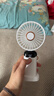 京工智造【京工臻選】手持小風(fēng)扇迷你折疊便捷式隨身戶(hù)外掛脖大風(fēng)力靜音宿舍床頭辦公室桌面小型usb充電扇 【簡(jiǎn)約白】五檔大風(fēng)力丨可吹12小時(shí) 3000mAh 智能數顯電量丨贈底座/掛繩/香薰 曬單實(shí)拍圖