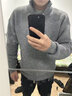 卡圖弛美式cleanfit針織開(kāi)衫毛衣男春秋季寬松慵懶風(fēng)高級感街頭立領(lǐng)外套 淺灰色 XL 曬單實(shí)拍圖