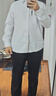 羅蒙（ROMON）純色商務(wù)職業(yè)正裝男士白襯衫工裝外套長袖襯衣男CS108白色4XL 曬單實(shí)拍圖