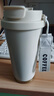 SZTAA保溫杯咖啡杯316不銹鋼陶瓷男女士吸管杯便攜車(chē)載水杯茶水分離杯 白色520ml咖啡杯 曬單實(shí)拍圖