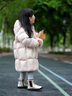哈羅小黃鴨HAL.DUCK女童羽絨服粉色輕薄款冬裝兒童小女孩90白鴨絨中長(zhǎng)款 粉色羽絨服 90 cm 曬單實(shí)拍圖
