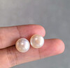 大溪地18K金淡水珍珠耳釘 7-8mm強光白色珍珠耳飾送女友生日禮物 曬單實(shí)拍圖