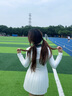 天使季節長(cháng)袖網(wǎng)球連衣裙女2025新款秋冬絕美羽毛球網(wǎng)球服運動(dòng)裙子 本白 L 曬單實(shí)拍圖